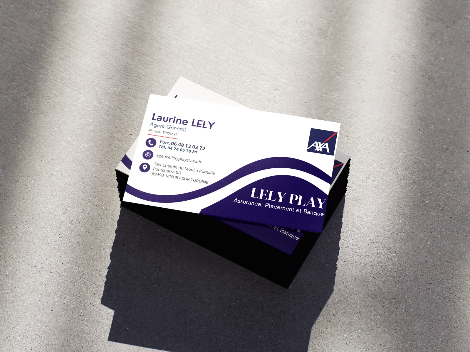 Carte de visite AXA LELY PLAY – verso